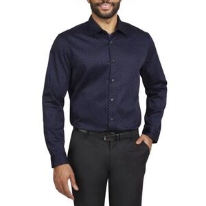 Tahari Men's Luxe Woven Dress Shirt Blue. 2 XL. New